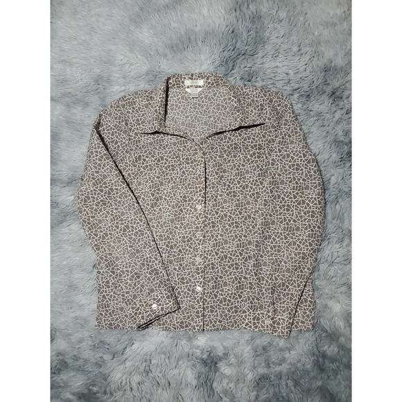 Christopher & Banks Abstract Print Blouse Size L Career Work Casual EUC - Picture 2 of 6